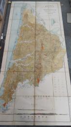 秋田県亀田油田地形及地質図