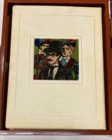 日本の眼鏡　長岡博男著　表紙硝子絵・口絵木版画:川上澄生