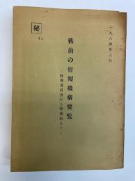 ㊙ 戦前の情報機構要覧　情報委員会から情報局まで